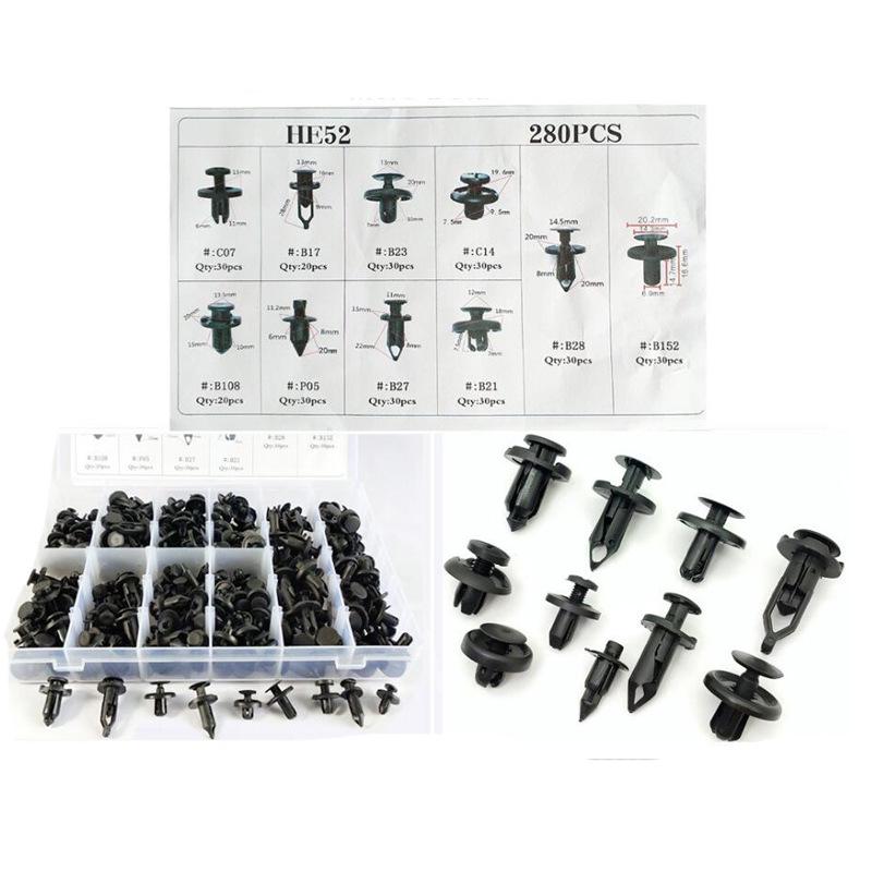 280-Piece Car Door Bumper Clips for Toyota, Honda, Lexus, Land Rover, BMW.