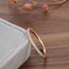 New Arrivals  Rose Gold Single Row Micro-Wax Inlay Natural Zircon Rings Women Wedding Party Trendy Fine Jewelry