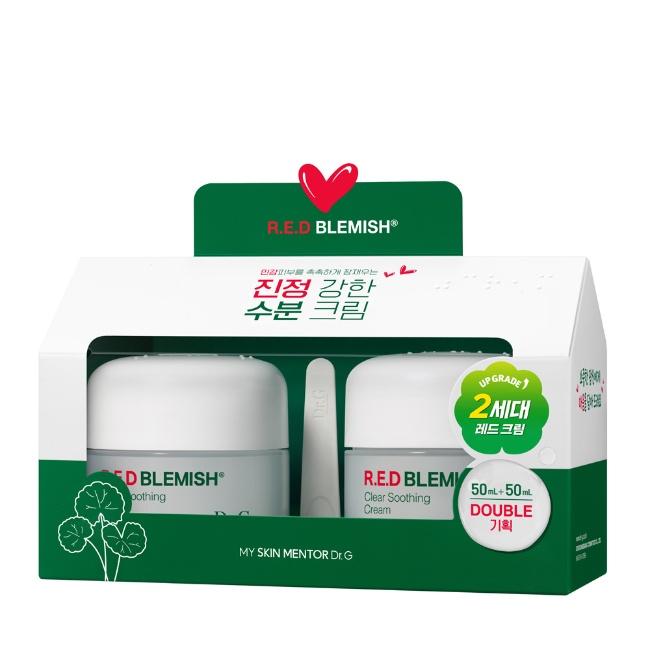 Dr.G Red Blemish Clear Soothing Cream Duo Set Calming Barrier Moisturizing Cream 50mL x2
