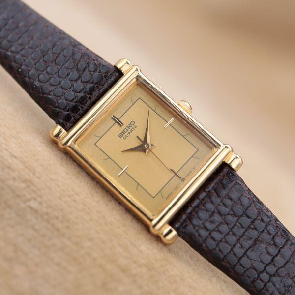 Seiko 7321-5510 Seiko Rectan Square Dress Vintage Ladies Watch 1985 Battery replaced CH340