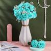 Syhood Artificial Foam Rose Flowers Vintage Fake Roses DIY Bouquets with Leaves and Stems for Wedding Bridal Shower Party Centerpieces Home Romantic