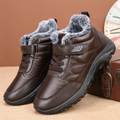 Winter Damen Herren Stiefel Wasserdicht Lederstiefel Mann Plüsch Warm Sneakers Mann Outdoor Stiefeletten