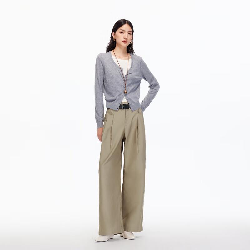 VEROMODA 2025 Autumn Cotton Belted Loose Fit Carrot Pants