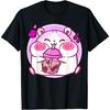 Cute Pink Hamster Bubble Tea Kawaii Otaku Boba Tea Mouse T-Shirt