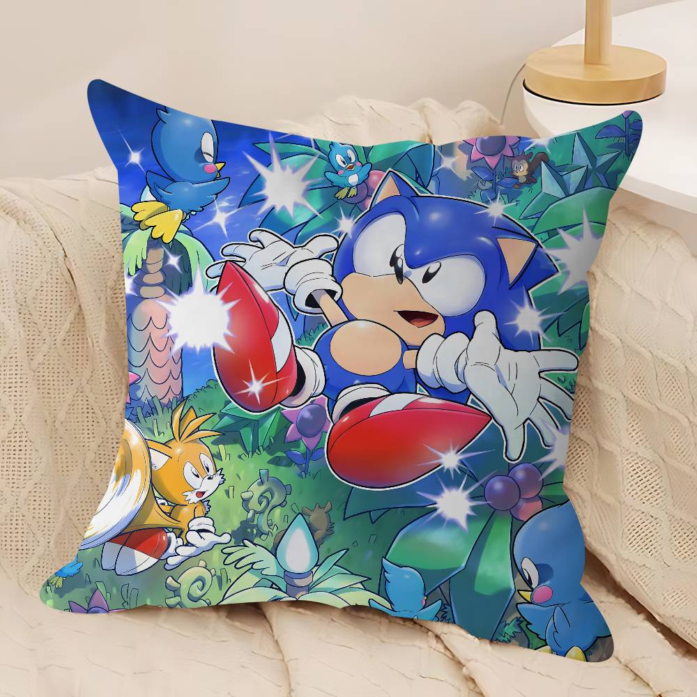 Sonic The-Hedgehog 45*45cm Cushion Cover Pillow Cover Decor Pillowcase Home Pillowcase For Couch Pillow