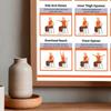 2 Stück Ganzkörper-Sitz-Dehnungs-Poster-Diagramm für Senioren Stuhl-Übungsroutine-Anleitung für Ältere Gelenkschonender Flexibilitäts-Trainingsplan