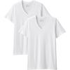 MUJI Seamless FA19FA5A White Size L Men's V-Neck Short-Sleeve T-Shirt (2-Pack) Men's