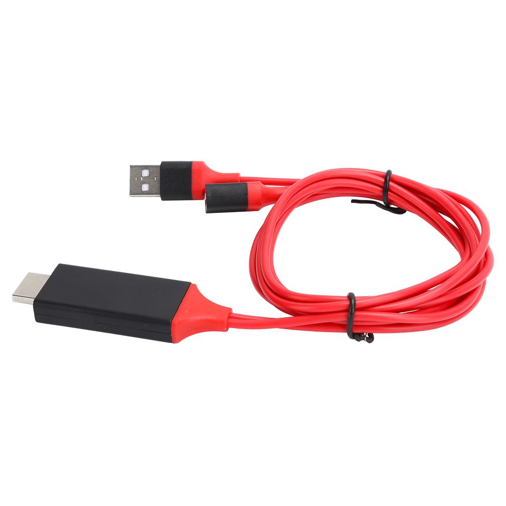1080p TypeC Mobile Phone To HD Multimedia Interface Cable USB Adapter for IOs Android(Red )