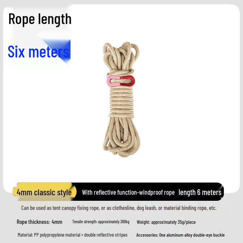 Adjustable Reflective Windproof Camping Tent Rope Pulley System