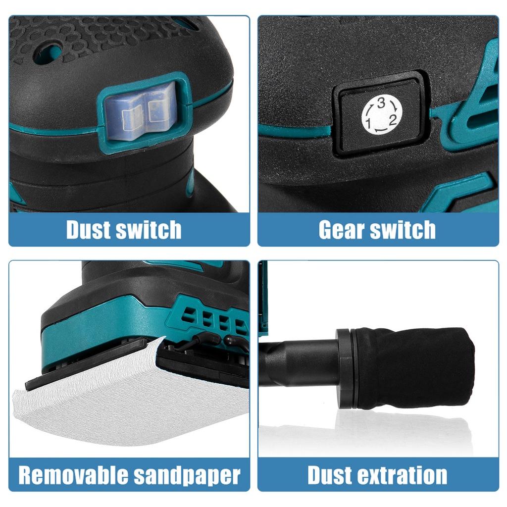 125mm Bürstenlosen Zufällige Umlaufbahn Elektrische Sander Schleifpapier Holz Schleifer Polieren Maschine Power Tools Für Makita 18V Batterie
