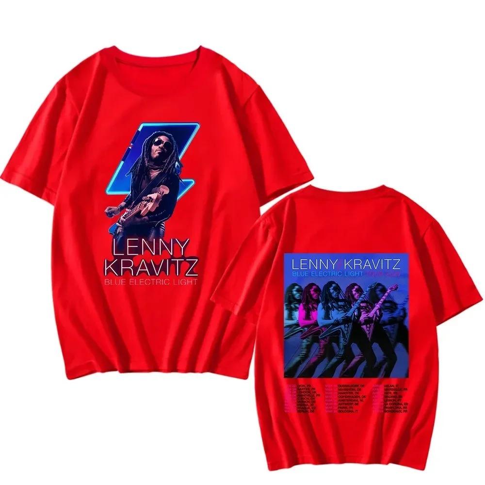 Bestselling Lenny Kravitz Blue Electric Light Tour Poster TShirt Unisex 100 Cotton Loose New Summer Street Fashion Top Tshirt
