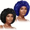 4pcs/set Luxurious Satin Hair Bonnets Multipurpose Wide Elastic Turban for Beauty Sleeping & Bath Shower for Women Hair Care Cap