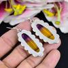 Bi-Color Tourmaline Gemstone 925 Sterling Silver Jewelry Earring 2.44" KG-1786