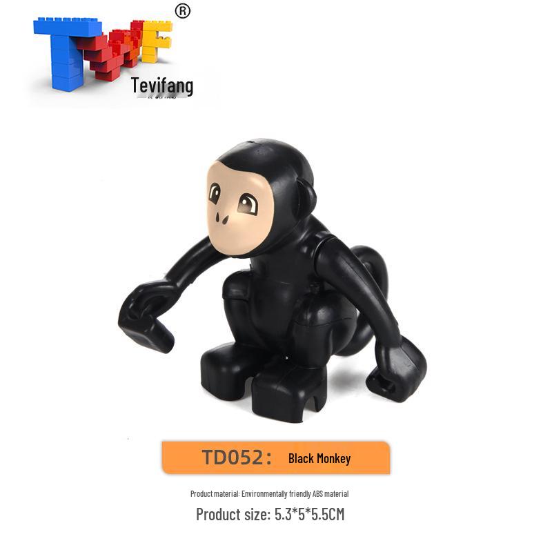 Large Particle Building Blocks: Compatible Prairie Ocean Animal Farm Educational Toys for Kids