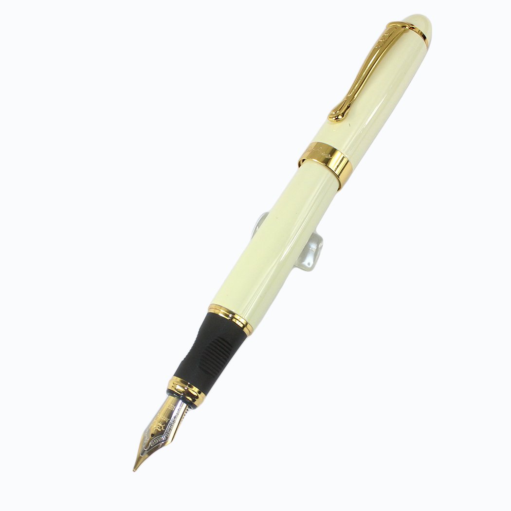 

Gullor Fashionable and Elegant Jinhao 450 White Fountain Pen with Golden Clip [Used]