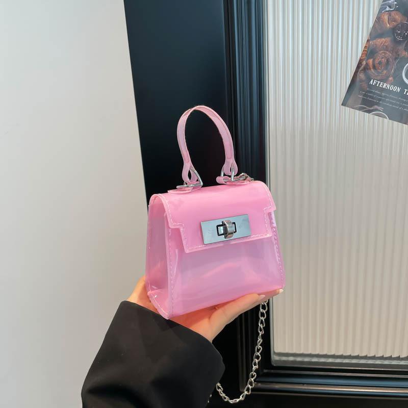 

Однотонные сумки-кроссбоди квадратной формы из желе для женщин, модные подарки ярко-розовый