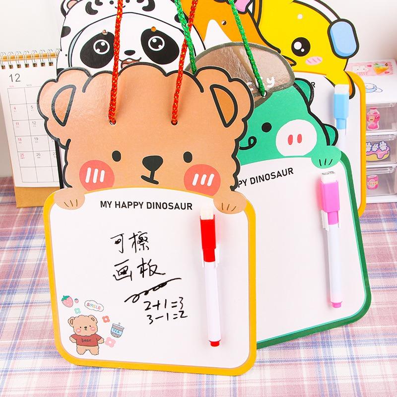 Cartoon Erasable Drawing Board Kids Graffiti Message Whiteboard Student Stationery Gift