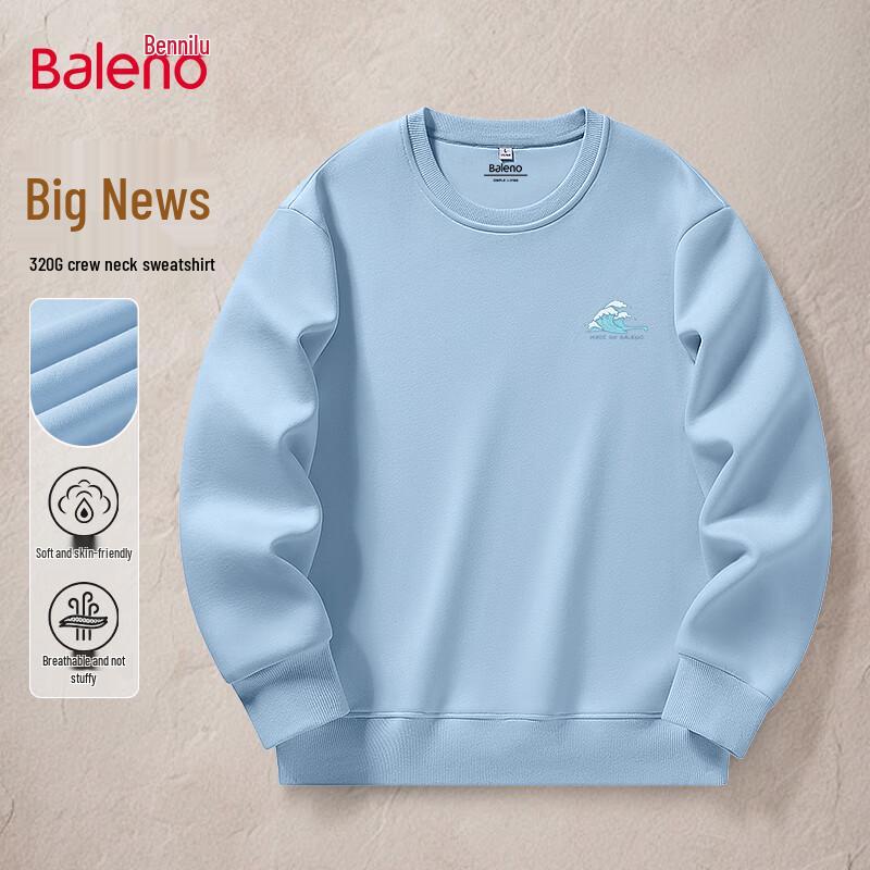 Baleno Men's JPB Wave Print Loose Fit Round Neck Sweatshirt