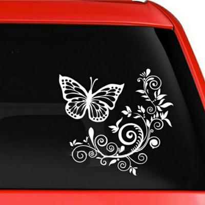 Butterfly Flower Car-Styling Window Reflective Vehicle Body Sticker Decals Decor