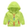 Children's Summer Hooded Breathable Sunscreen Long Sleeve Lightweight Zipper Jacket