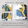 Blue shield, yellow stars. Bedding sets Duvet cover sets Duvet covers Pillowcases(1 * Duvet Cover 2 * Pillowcases, without duvet insert)
