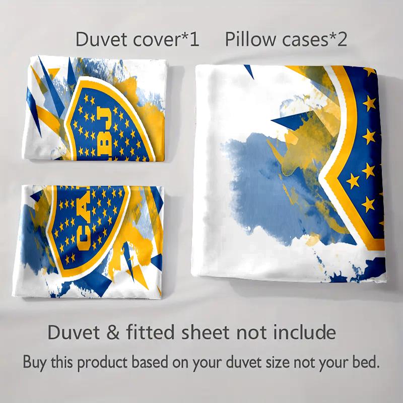 Blue shield, yellow stars. Bedding sets Duvet cover sets Duvet covers Pillowcases(1 * Duvet Cover 2 * Pillowcases, without duvet insert)