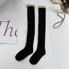 Sexy Lace Long Socks Women Lolita Over Knee Thigh High Sock Knit Thigh High Up Stockings Girls Thermal Warm Tall Tube Leggings