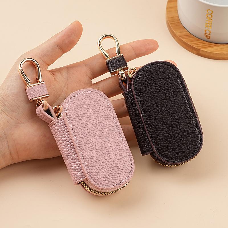 Key Organizer Compact Key Wallet Housekeeper Keys Leather Keychain Case For Gift Men Travel