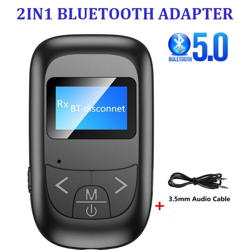 Nouvel adaptateur Bluetooth 5.0 avec écran LCD, récepteur et émetteur Bluetooth, deux en un, appel mains libres