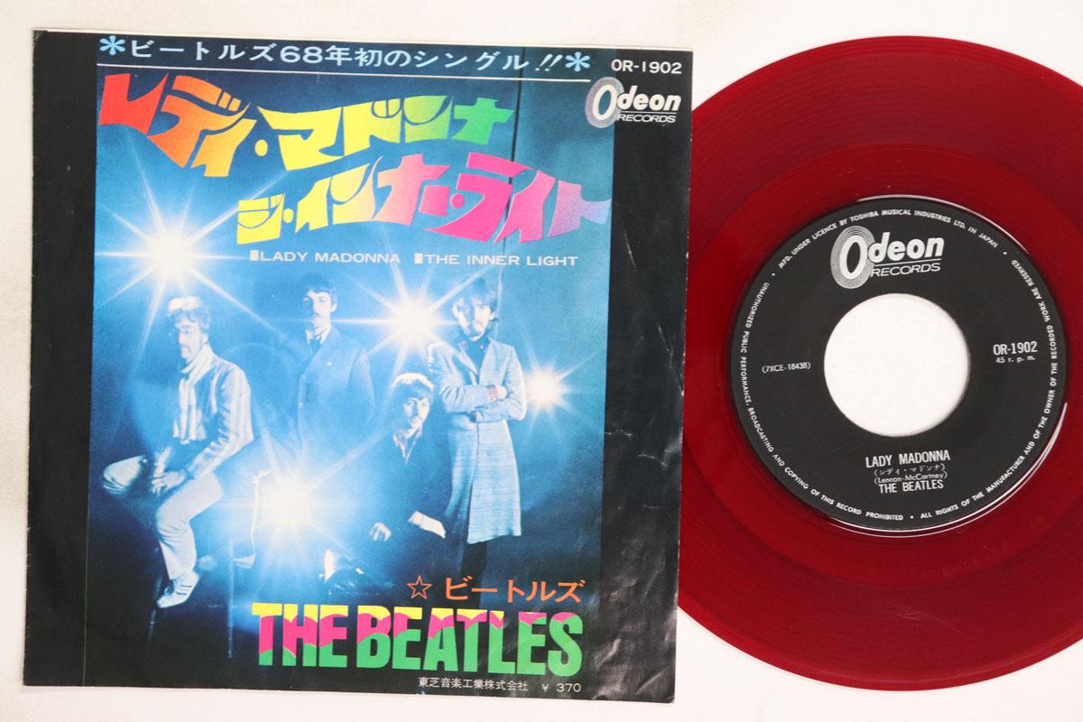 

7-дюймовая пластинка BEATLES Lady Madonna Inner Light Красный винил OR1902 ODEON 1968 Япония Рок Б/у