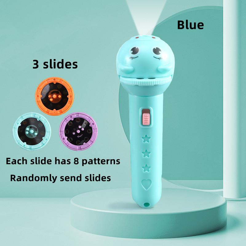 Children Luminous Animal Projection Flashlight Toy Flashlight Baby Early  Education Cute Cartoon Fun Boys And Girls Stall Gift T