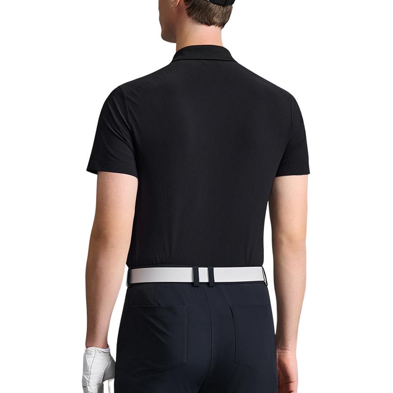 FILA Golf Series Simple Classic Fashionable Personalized Sports Casual Versatile Comfortable Breathable Knitted Short Sleeve Polo Shirt A11M625147FBK