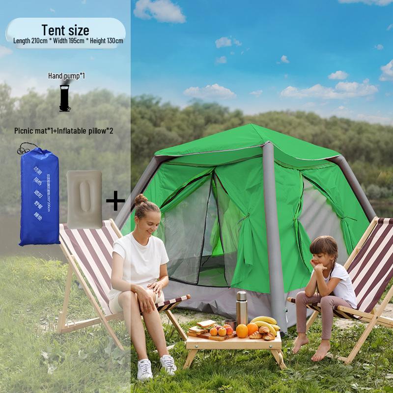 Portable Inflatable Tent: Instant Open, No-Setup, for 3-4 People Camping