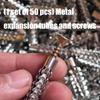 50Pcs Metal Expansion Screws Pipe Drilling Plug High Strength Metal Fasteners Expansion Tube Tapping Screws