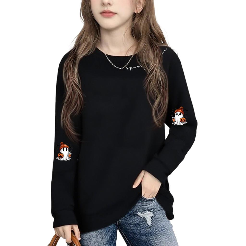 Boys Girls Child Fashion Daily Versatile Casual Crewneck Sweatshirts Daily Long Sleeve Patchwork Top Sweatshirts