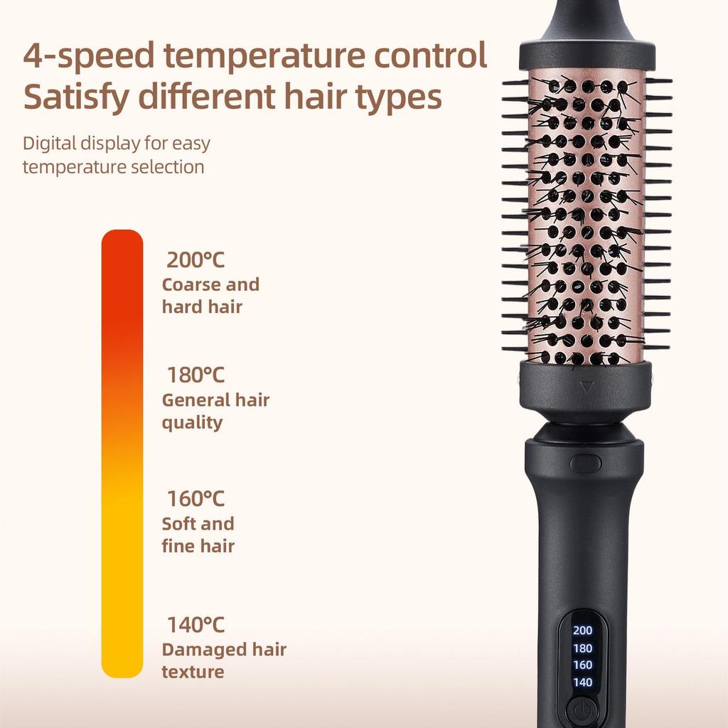 Five-in-One Interchangeable Barrel Curling Iron and Straightener with Replaceable Heads and Fluffy Comb