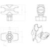 RAM MOUNTS Double Socket Arm S (Aluminum) Black [1 inch] RAM-B201U-A