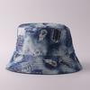 Digital printing small edge bucket hat spring and summer double-sided can wear outdoor sunshade basin hat spot