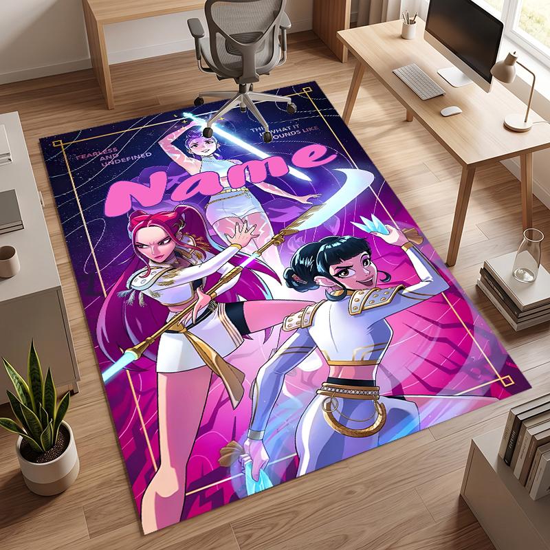 HUNTRIX (77) Personalized Name Office Carpet Stylish Decor for Living Room Bedroom Kitchen