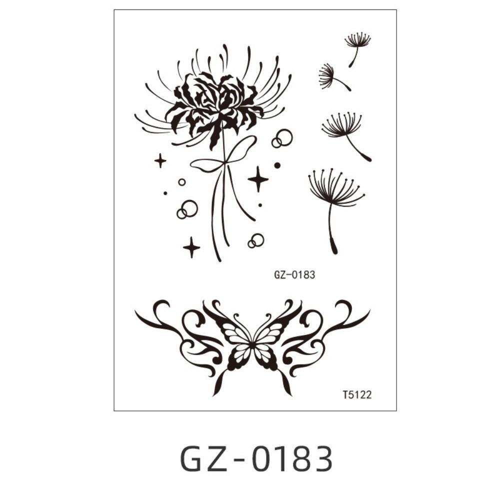 Elegant Temporary Tattoo Stickers Long-lasting Body Art Tattoo Flower Tattoo Stickers Party