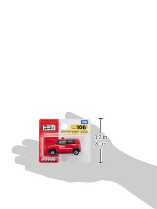 Takara Tomy Tomica 106 Suzuki Hustler Fire Command Vehicle Miniature Car Toy for Ages 3 and Up No. (Blister Packaging)