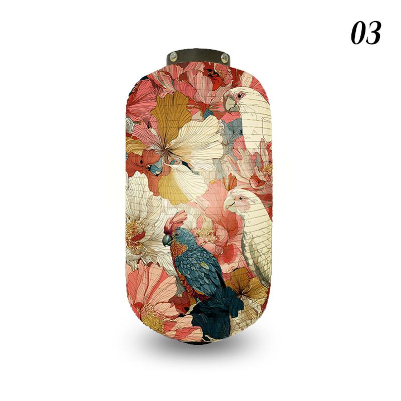 Japanese Style Cloth Lantern Retro Flower And Bird Art Pattern Lanterns Izakaya Sushi Shop Restaurant Holiday Party Decoration
