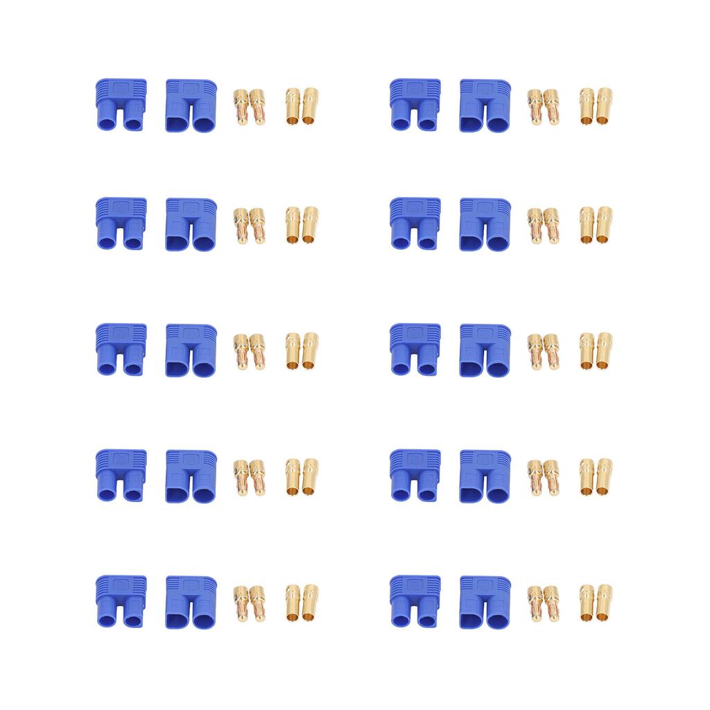 10 Satz EC3 Akkuanschlussstecker Verpolungsschutz Messing Vergoldet Männlich Weiblich Bananenstecker