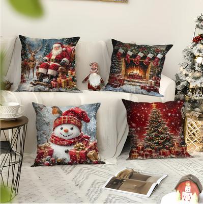 Christmas American Decorative Throw Pillow Case Pillow Case Sofa Living Room Cushion Pillow Case