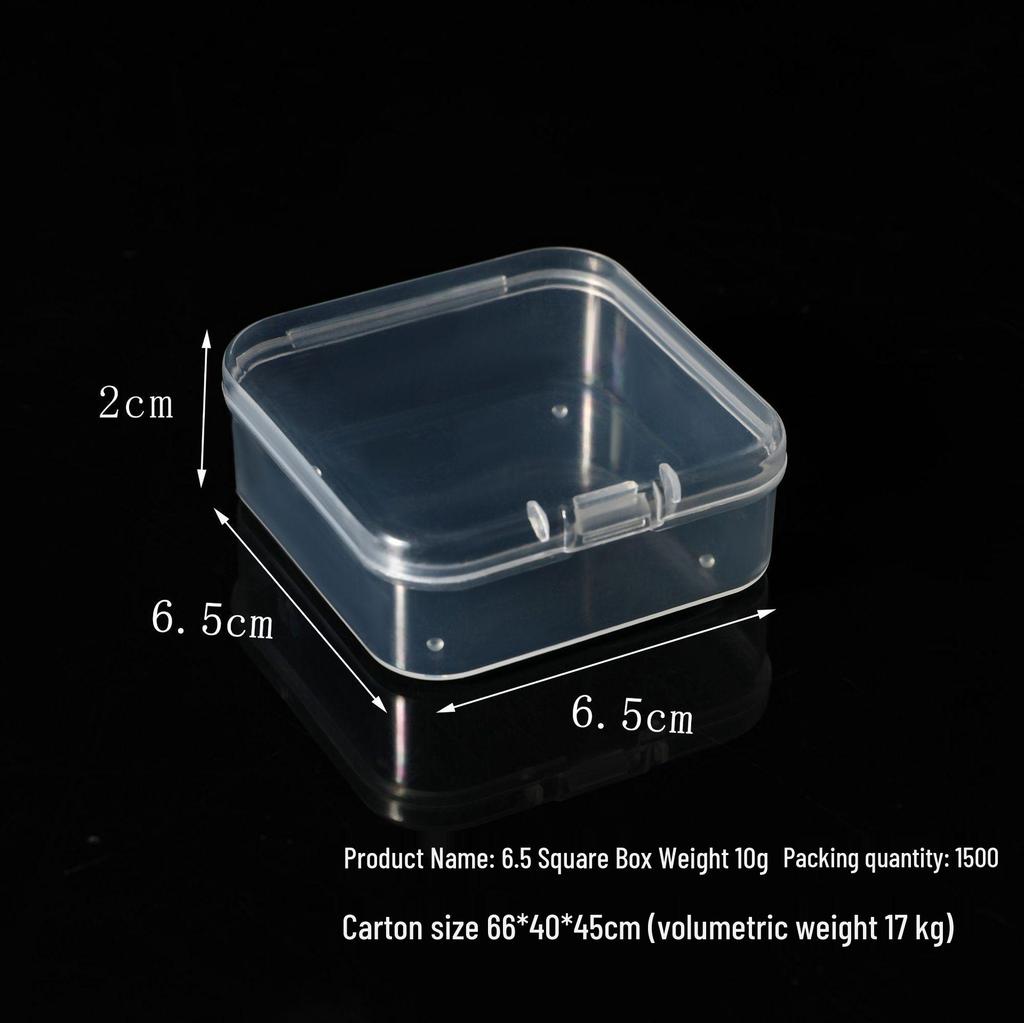 Rechteckige durchscheinende PP-Kunststoff-Aufbewahrungsbox mit Deckel für Schmuck und Kleinteile