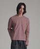 Noming Loose Fit Cropped Pigment Long Sleeve - Burgundy