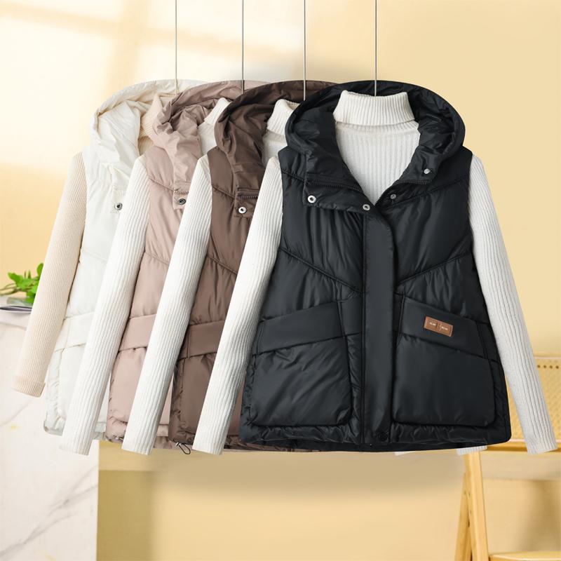 Fashion Winter Warm Vest Woman Sleeveless Parka Casual Thick Women's Jackets