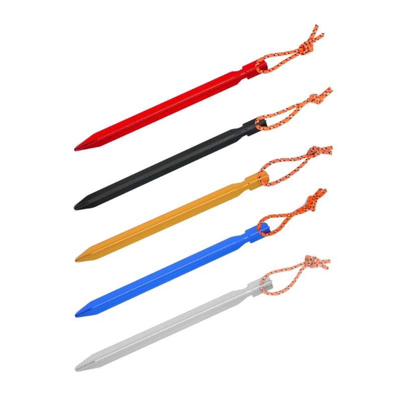 Essential Camping Accessories Durable Aluminum Tent Stakes Versatile Camping Gear for Stability and Convenience