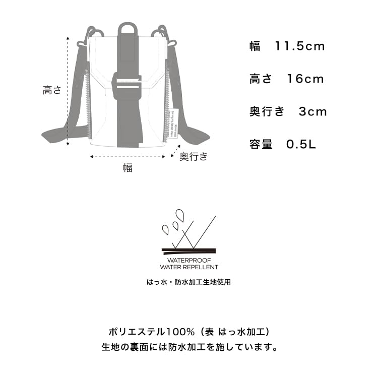 KiU Travel Smart Pass Pouch Travel Mini Shoulder Valuables Black - Waterproof, Water-repellent, Bag, Bag, Passport, Smartphone, Pocket, Compact,