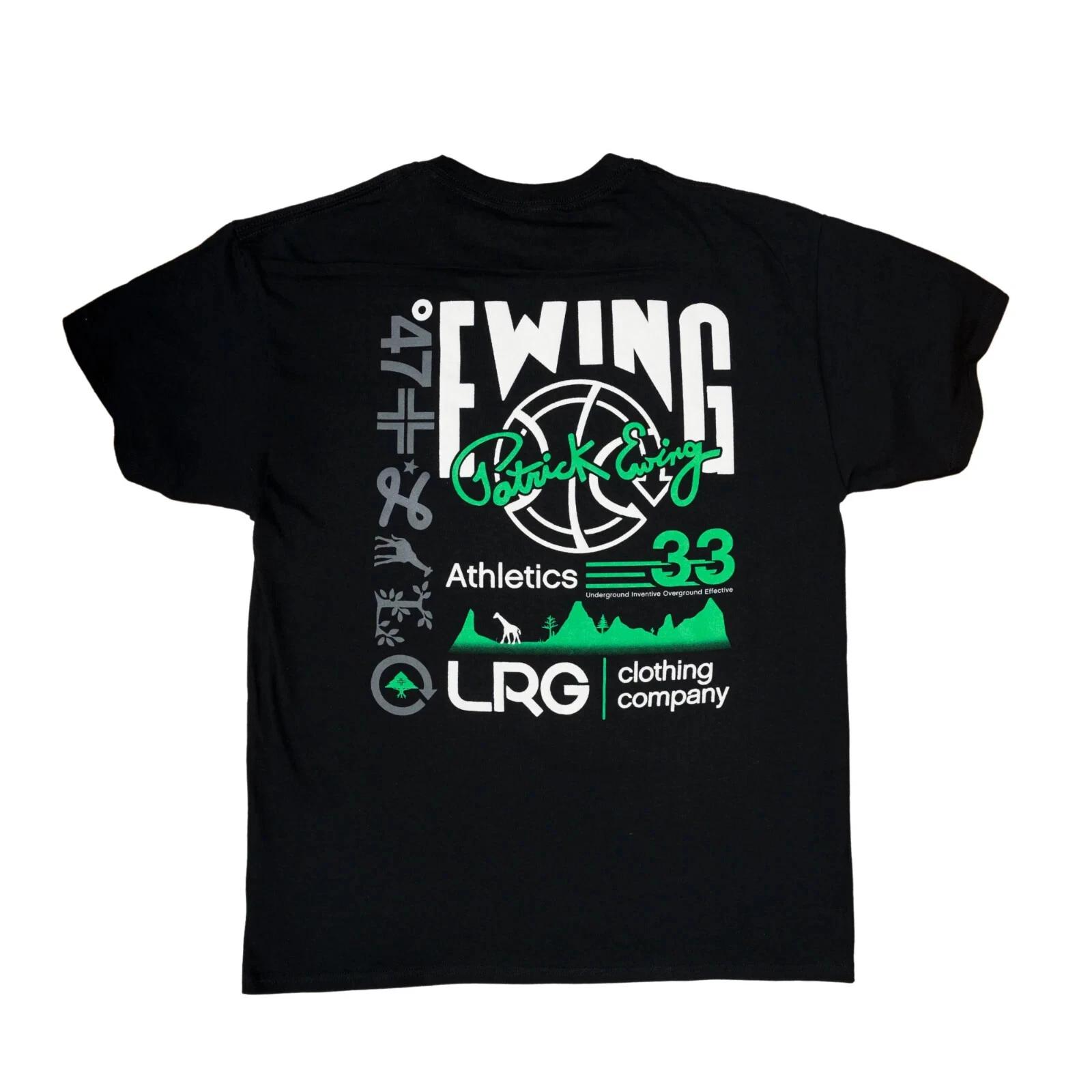 

LRG X Ewing Mens Patrick Ewing Athletics Black Shirt NWT Small M